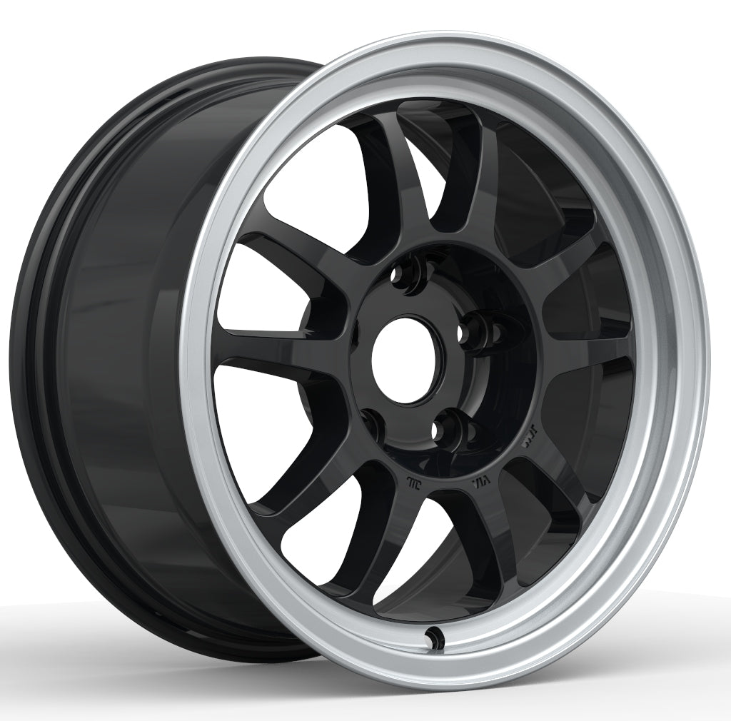 G23 [G15-12RBP] 15inch8.0J inset+30 5-114.3 ﾚｰｼﾝｸﾞﾌﾞﾗｯｸRP